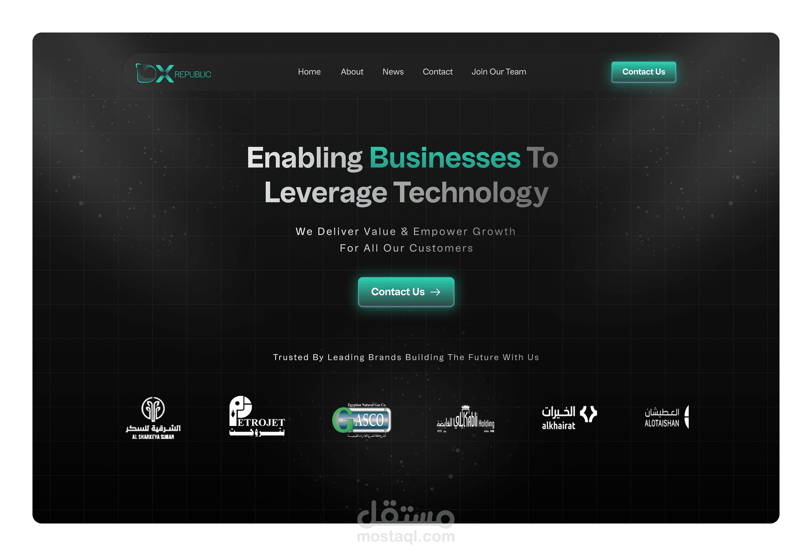 DX Republic — Software Company Web & Dashboard