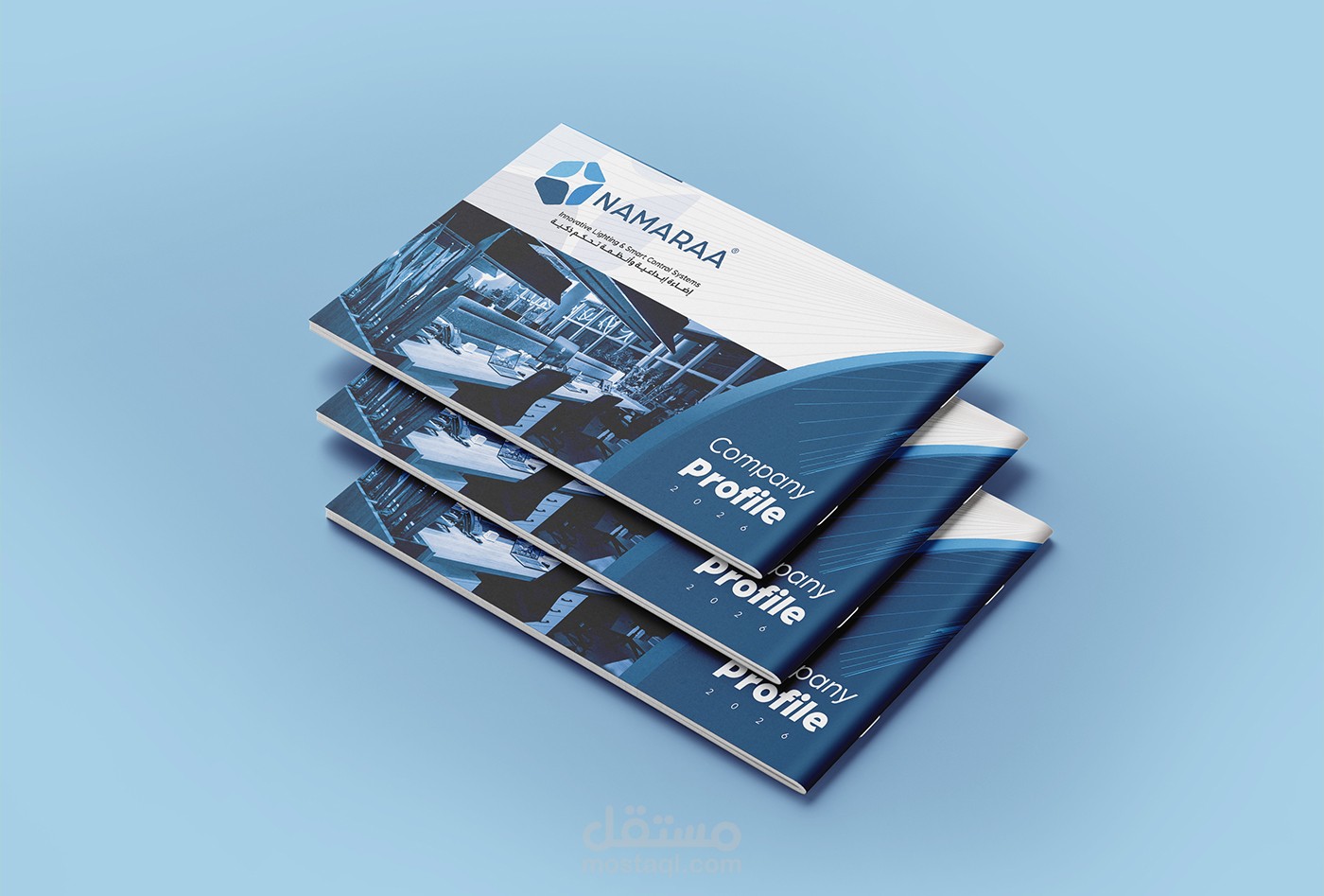 تصميم بروفايل لشركة مقاولات سعودية