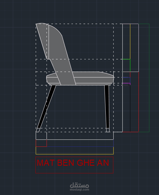 رسم مساقط تنفيزية ولوحات اثاث واستنتاج مساقط بدقة عالية -AutoCAD