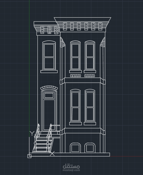 تحويل المخططات المعمارية ورسم المساقط الافقية والواجهات-AutoCAD