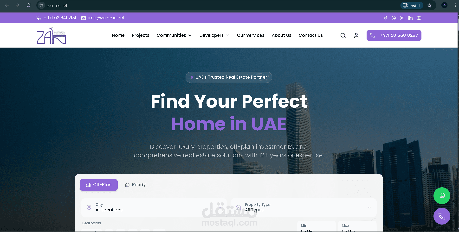 Zain Middle East Properties – منصة عقارية متكاملة لإدارة وبيع واستثمار العقارات في الإمارات