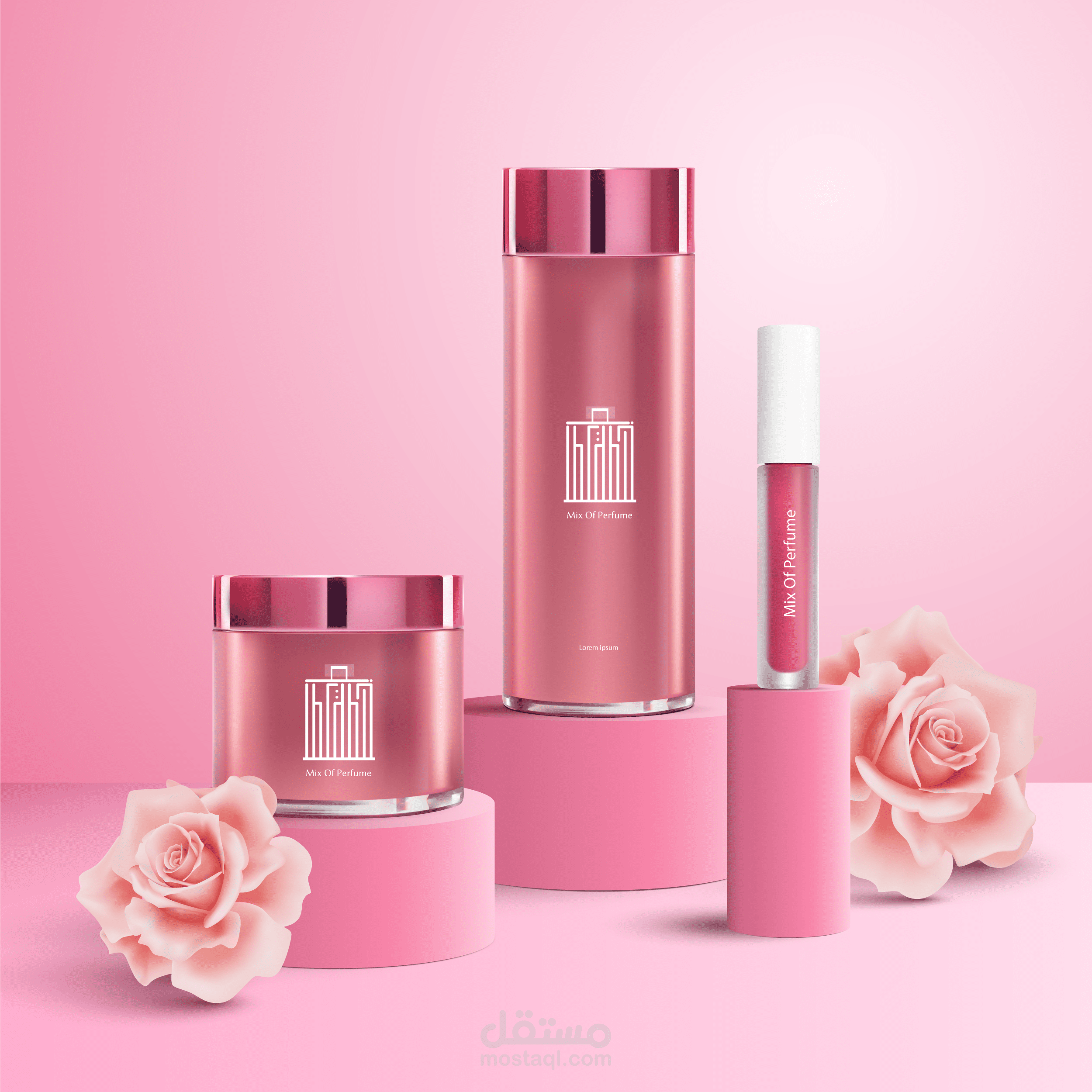 Logo Design Mix Of Perfume تصميم شعار خلطة عطر