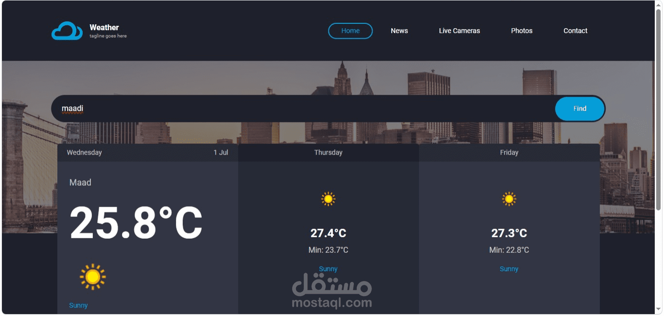 تطبيق الطقس الديناميكي لمعرفة حالة الجو فوراً (Dynamic Weather Application)