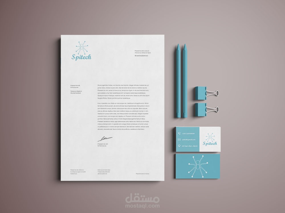 هوية بصرية لشركة spitech