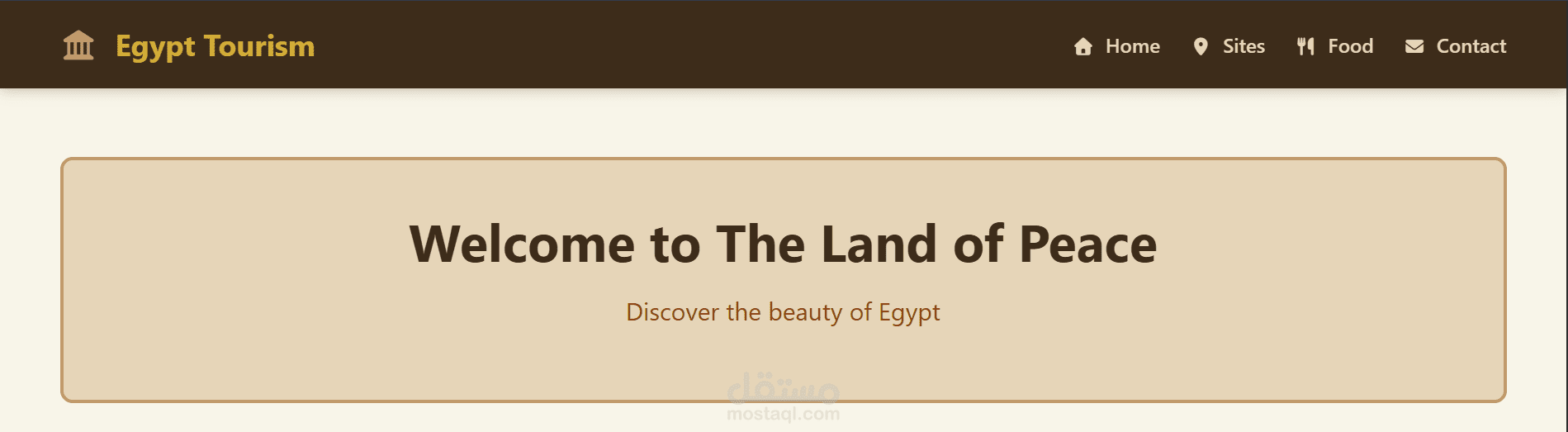 Egypt Tourism Website