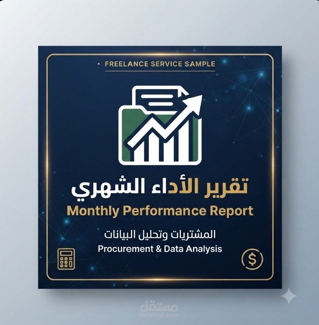 إعداد وتنسيق تقارير الأداء التشغيلي (Operations & Procurement Performance Report)