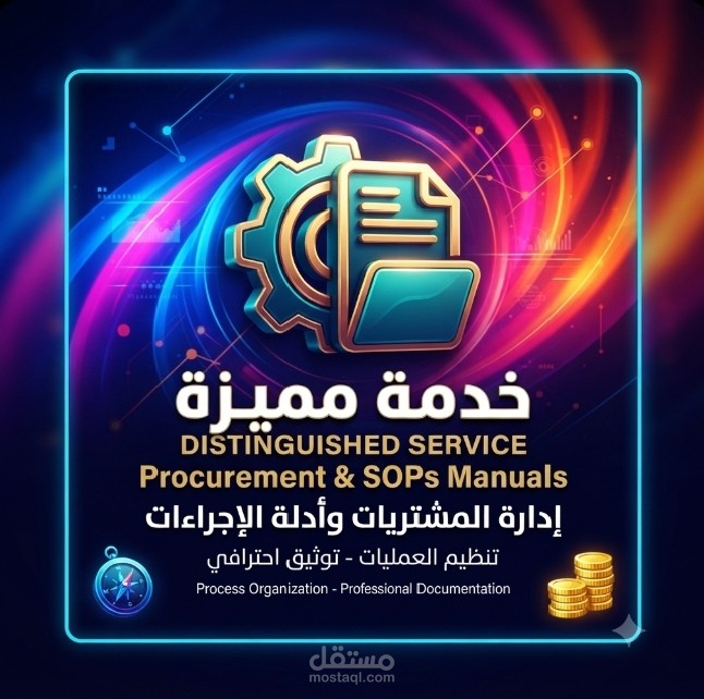 إعداد دليل إجراءات عمل موحد لقسم المشتريات (Procurement SOP Manual)
