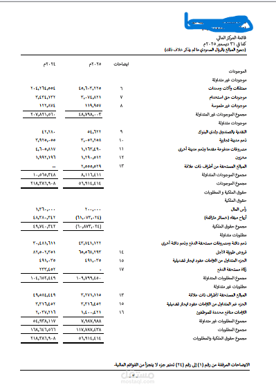 قوائم مالية