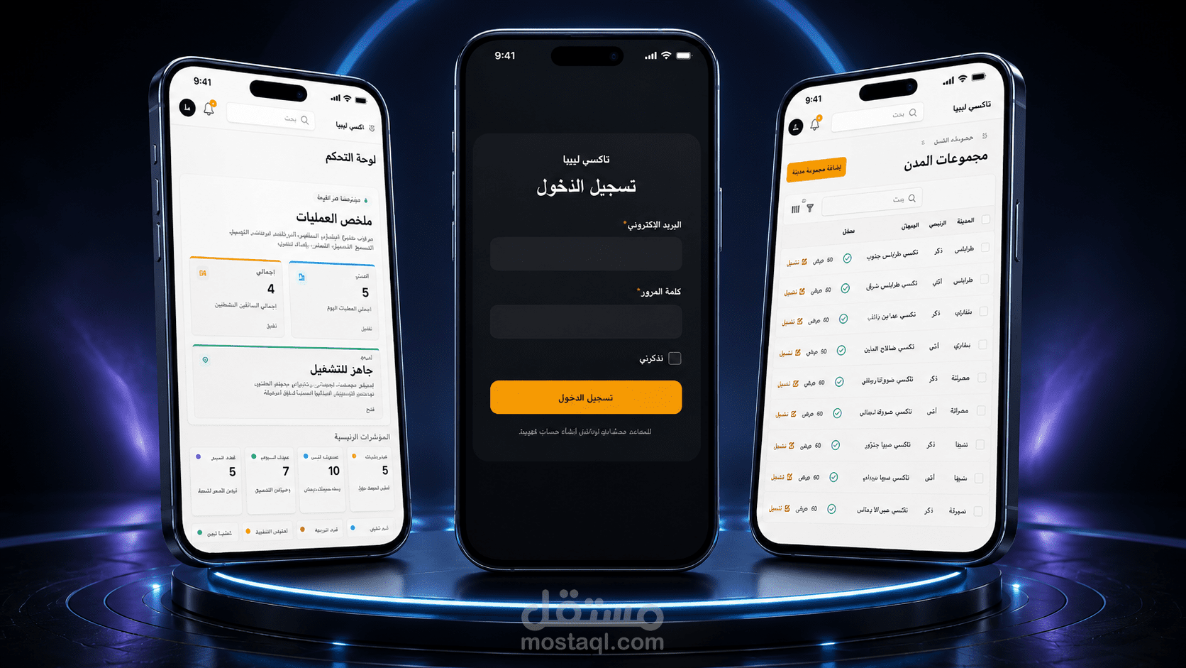 تطوير نظام إدارة وتشغيل منصة تاكسي ليبيا