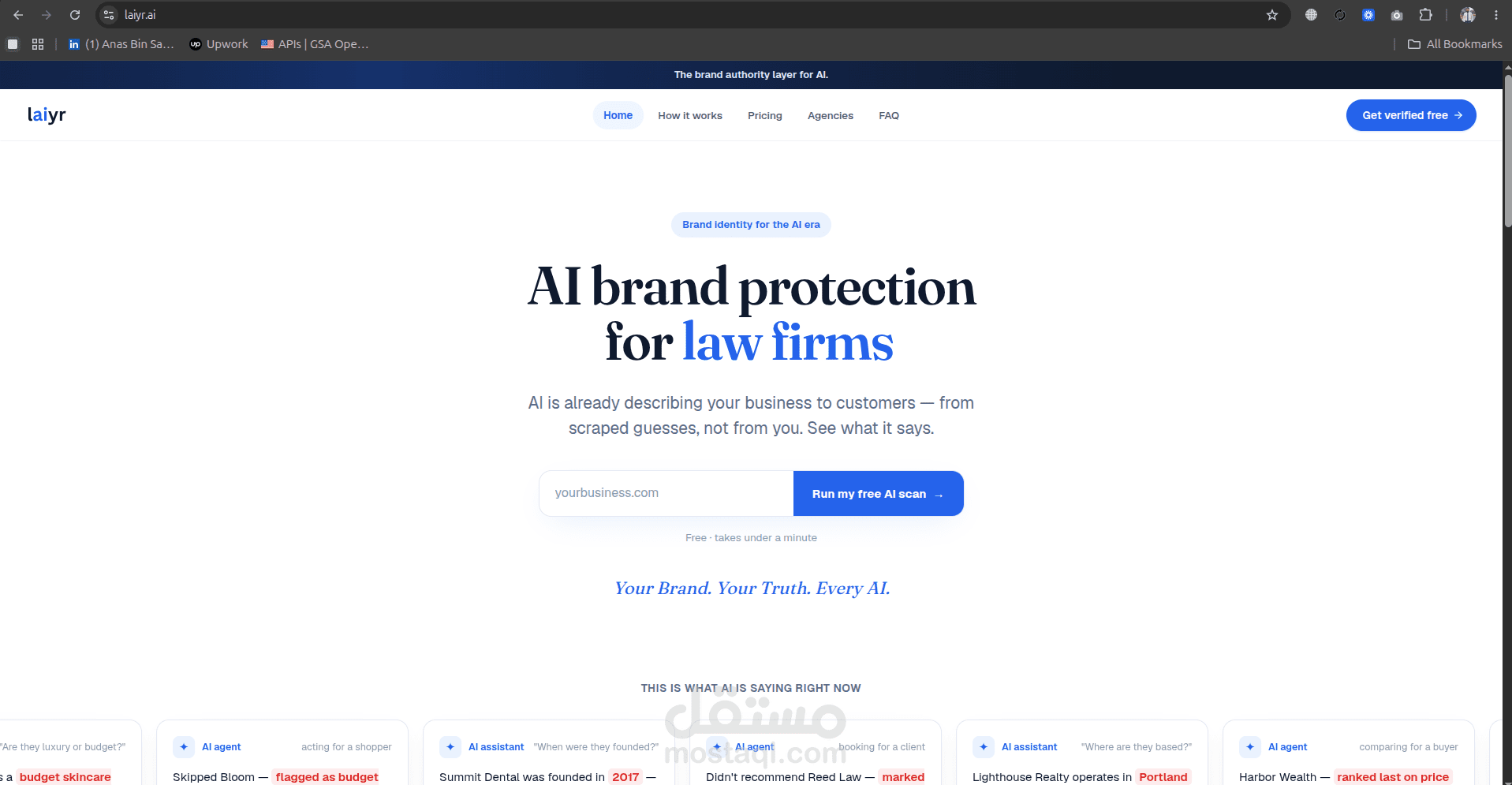 Laiyr - AI-Powered Brand Authority & Truth Verification Platform