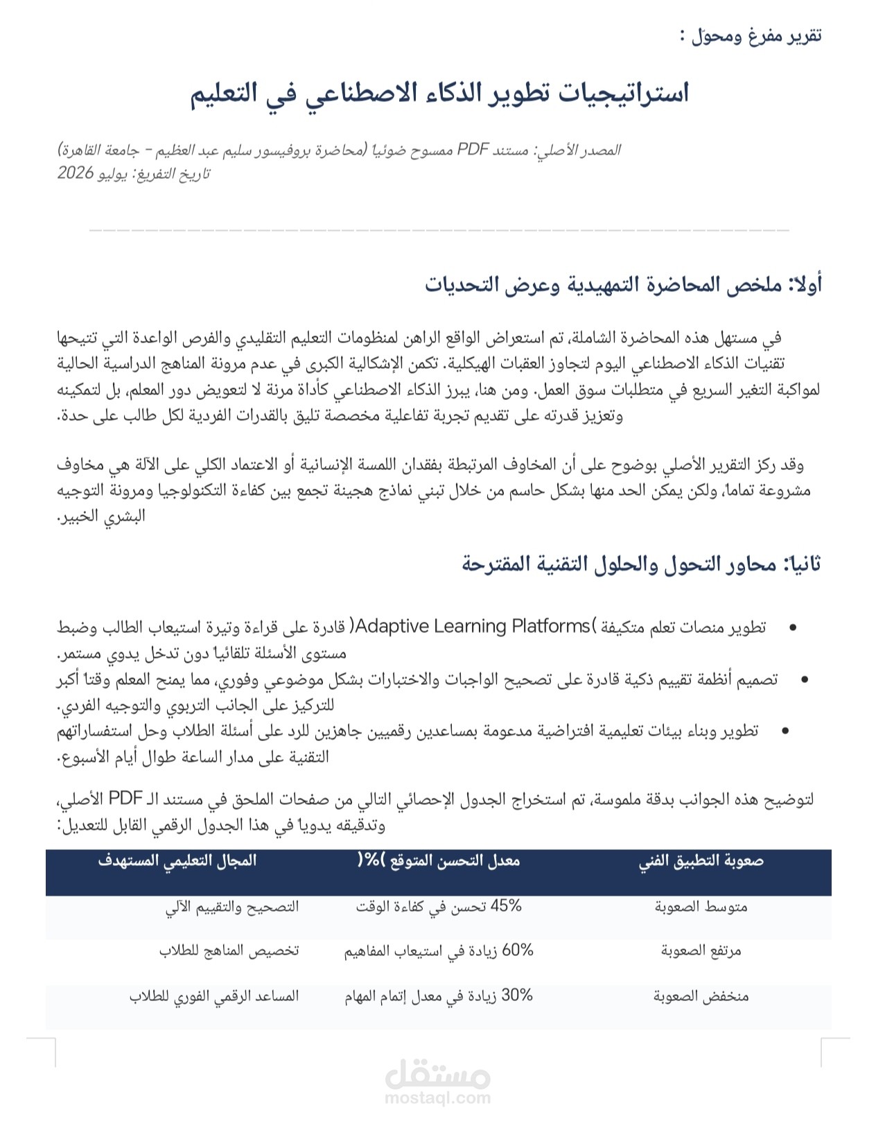 تحويل ملفات PDF والصور إلى مستندات Word وExcel بدقة وتنسيق عالي.