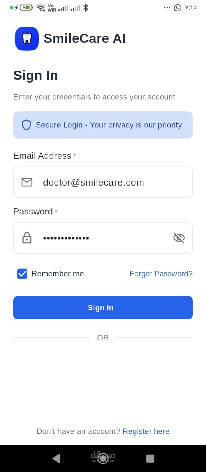 SmileCare AI – Dental Clinic Management App