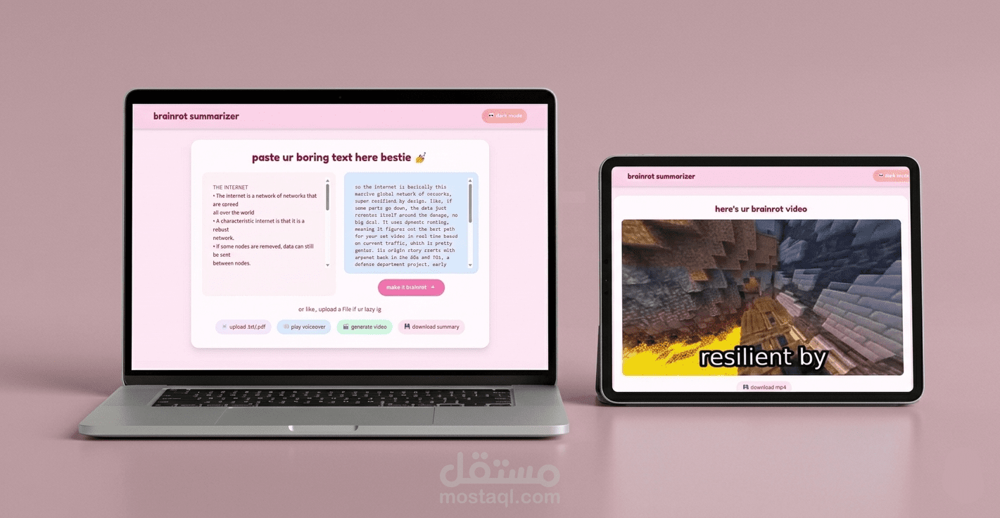 مهندس ذكاء اصطناعي \ تطوير Back-End |  أداة تلخيص محتوى بأسلوب الجيلGenZSum - Z