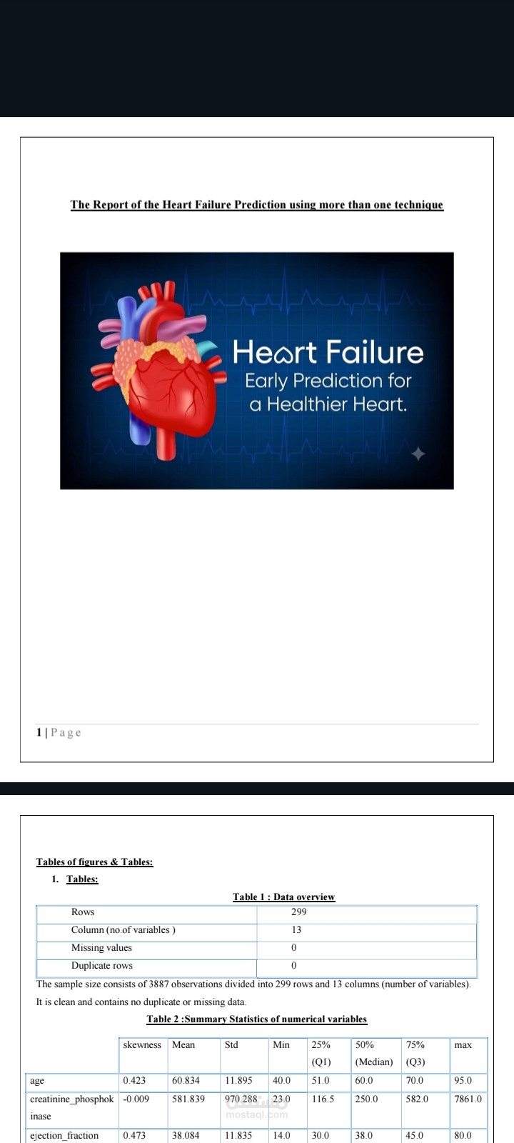 نموذج تعلم آلي للتنبؤ بفشل القلب (Heart Failure Prediction)