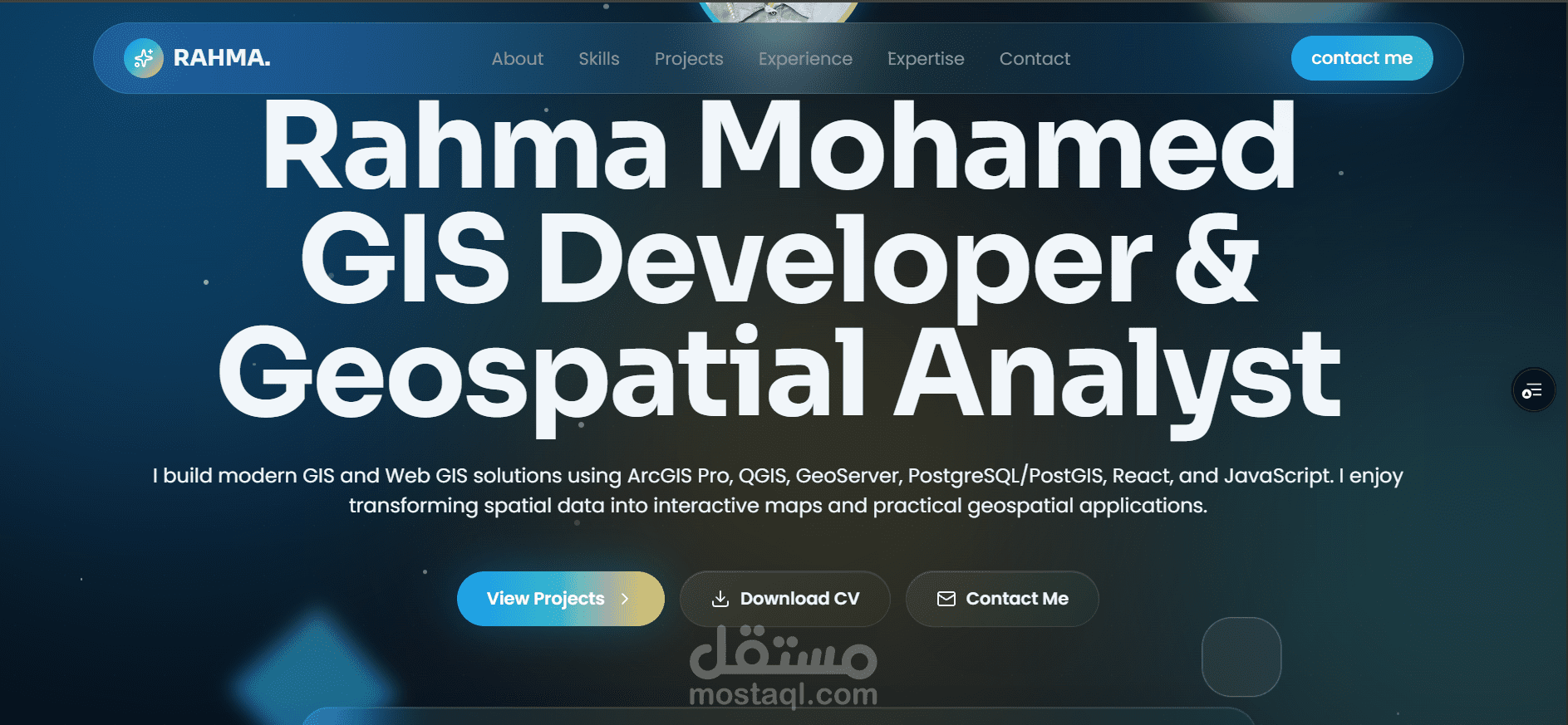 Personal Portfolio Website | GIS & Frontend Developer