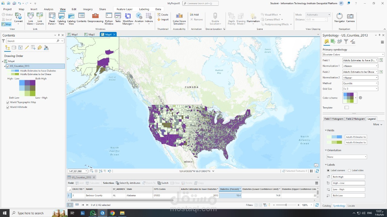 Diabetes Distribution Analysis Using GIS
