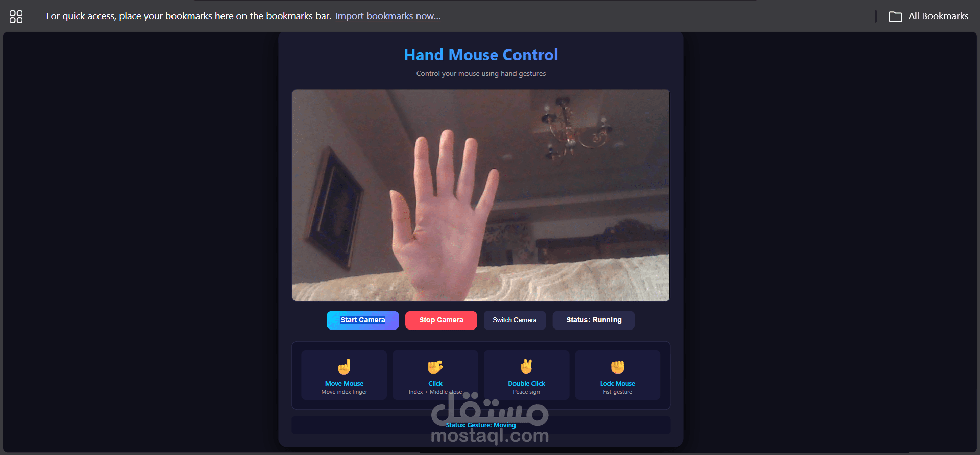 Hand Mouse Control