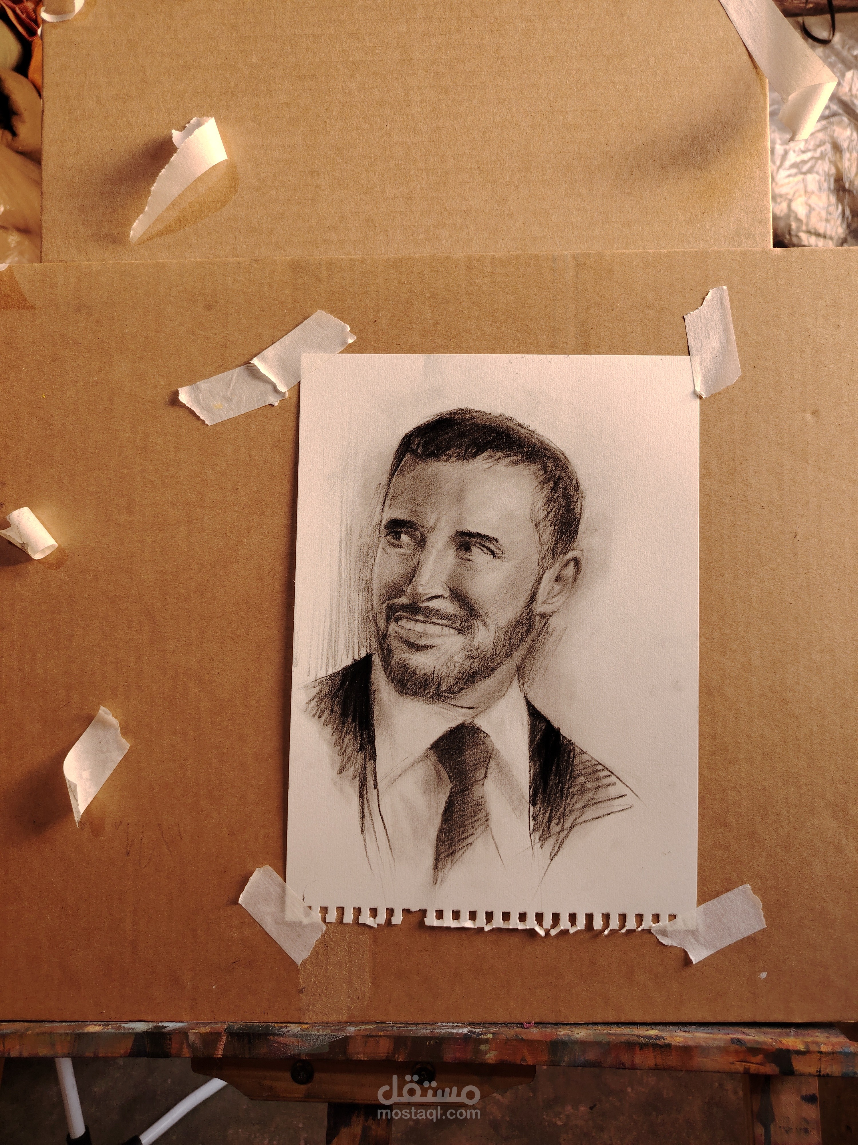 طلبية رسم باقلام الفحم