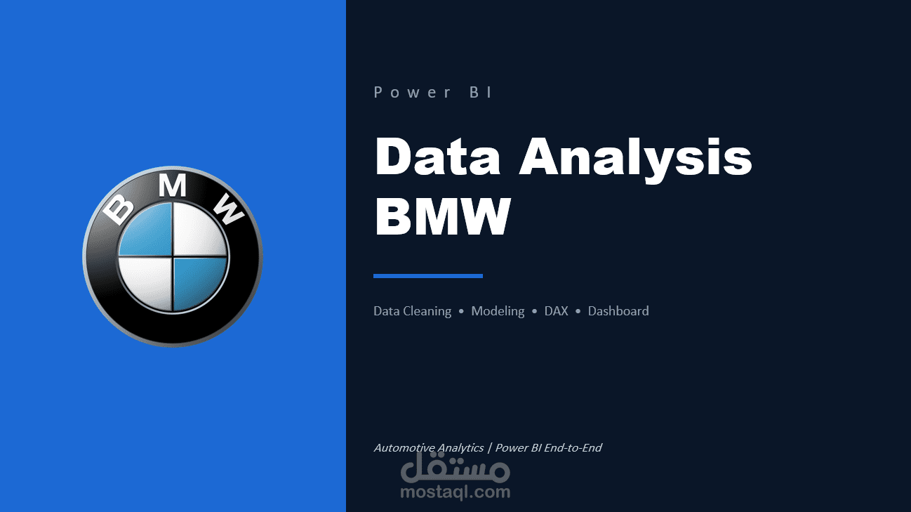 "تحليل ذكاء الأعمال (BI) لأداء مبيعات شركة BMW: لوحات تحكم تفاعلية"