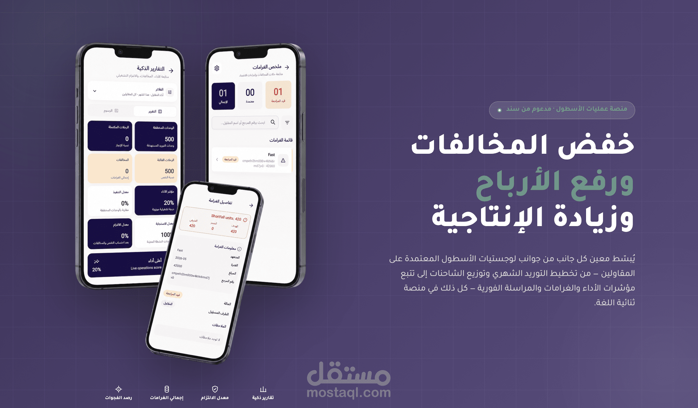 تطبيق إدارة الأسطول والمقاولين باستخدام NestJS وFlutter