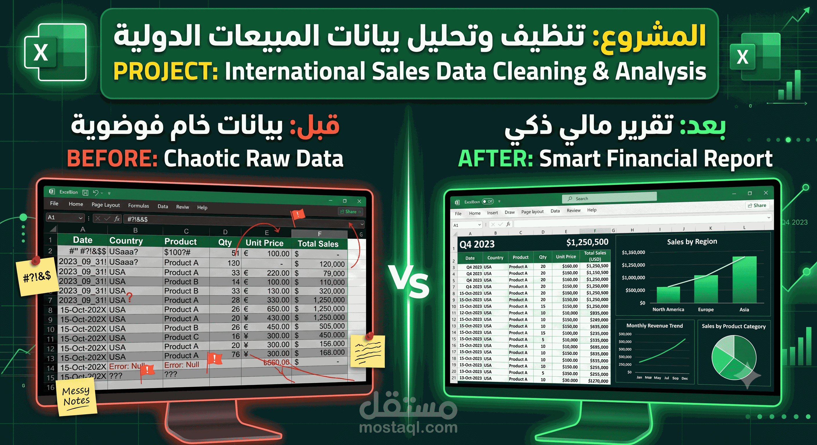 تحويل وتنظيف بيانات الموظفين من ملف نصي (Raw Text) إلى جداول إكسيل احترافية