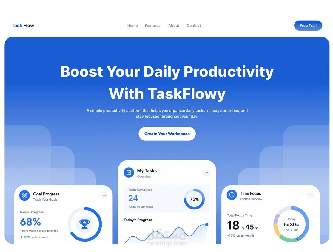 TaskFlow – Responsive Task Management Platform