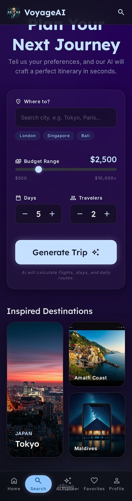 Smart Trip Planner - Travel Planning Mobile Application