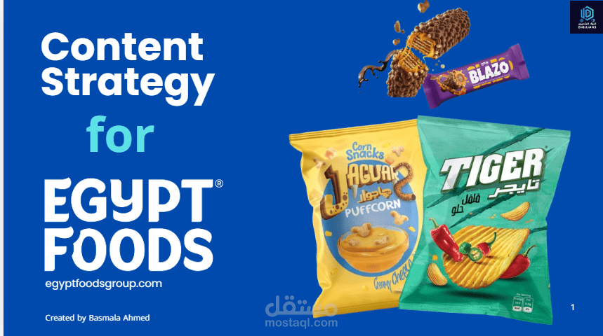استراتيجة محتوى لشركة  EGYPT FOODS  لبناء هوية ظهورها على مواقع التواصل الاجتماعى