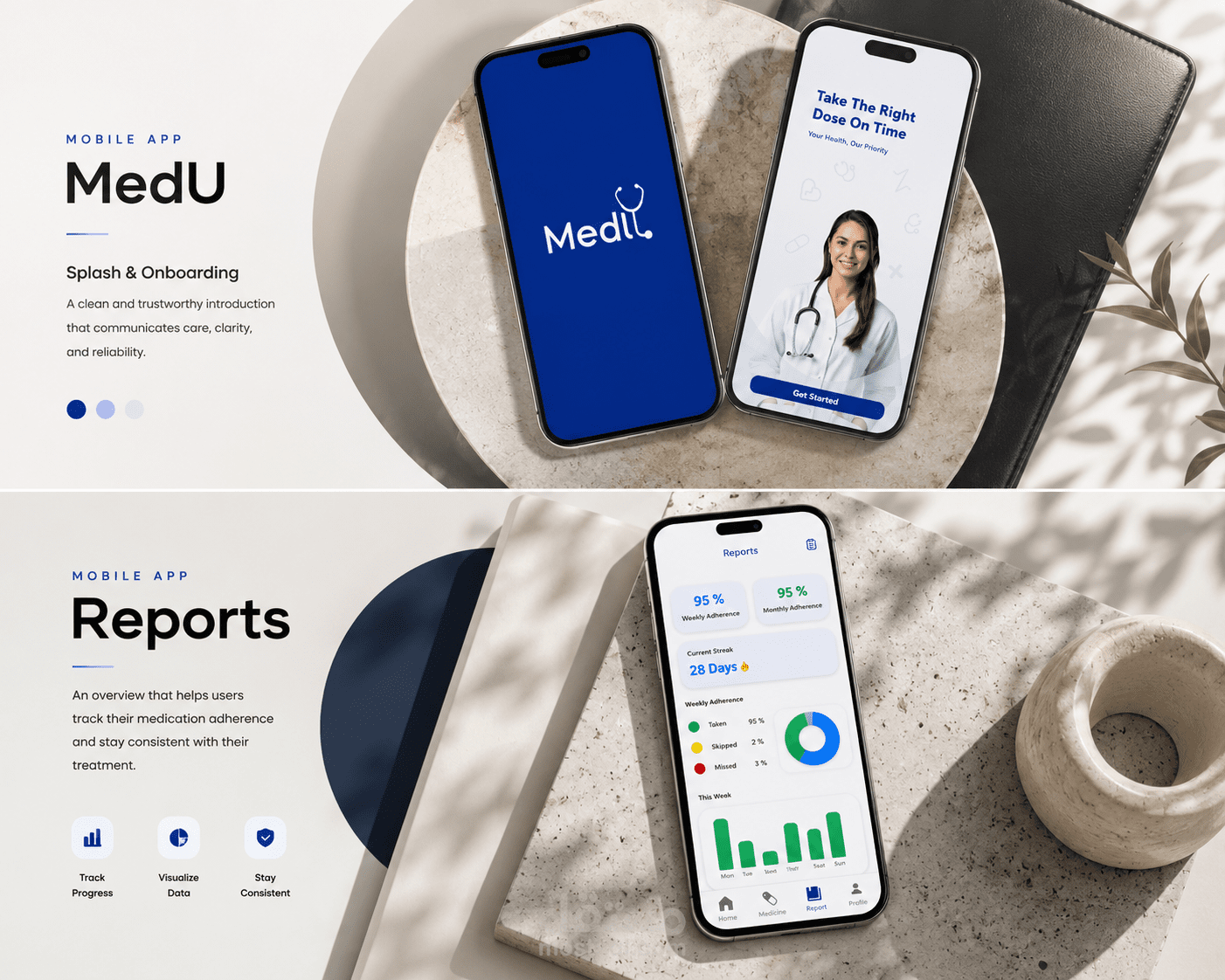 UI/UX Design for a Medication Reminder Mobile App