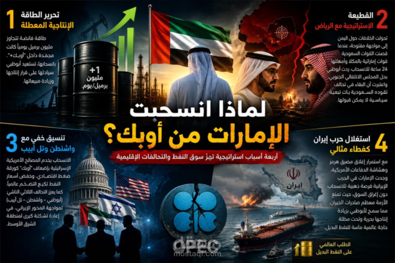 لماذا خرجة الامارات من اوبك 4 اسباب من الرياض لتل ابيب