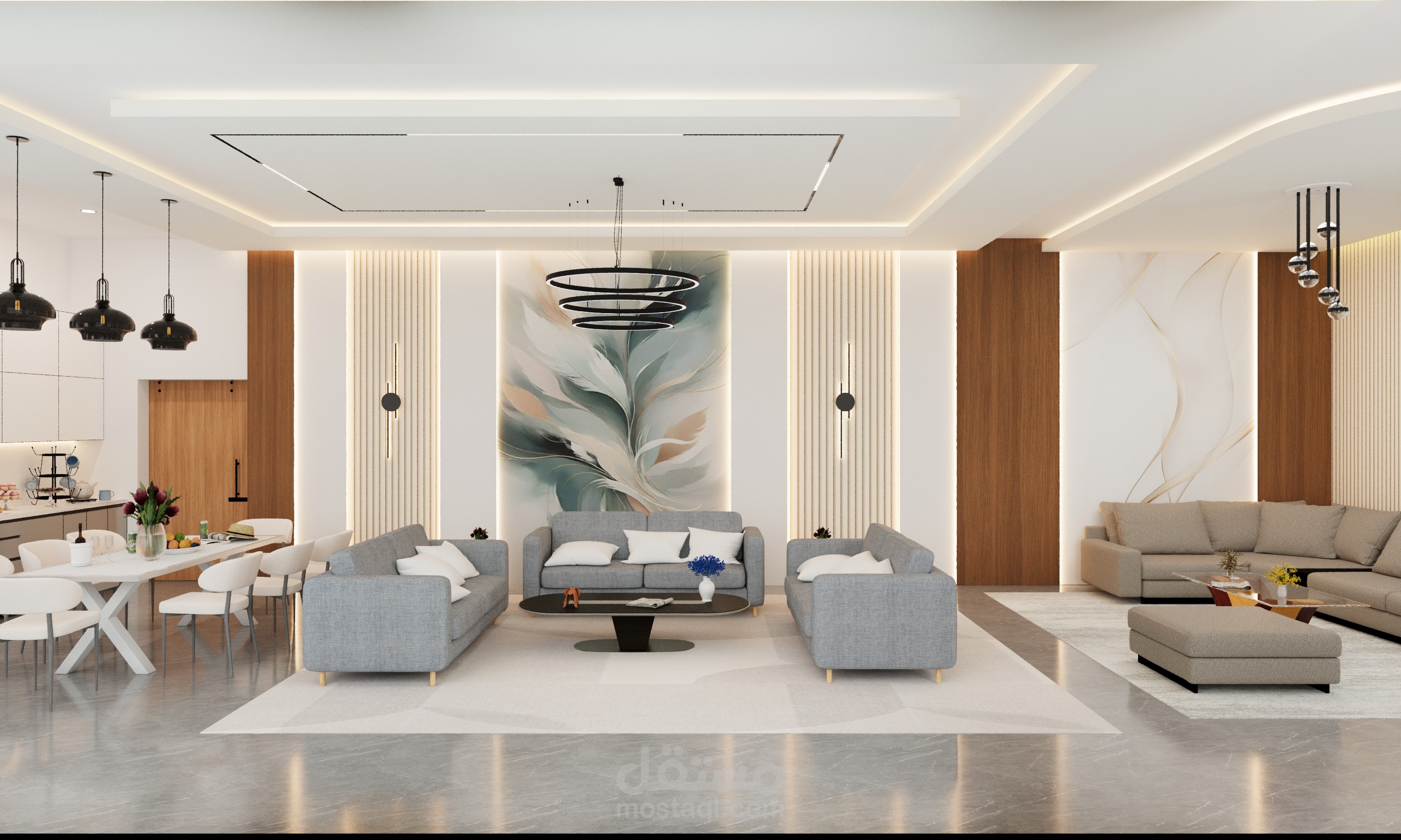 Photorealistic 3D Interior Rendering 3D Interior Design & Visualization 3D Interior Visualizer | 3ds Max & Corona Renderer Modern Interior Rendering Expert Architectural Visualization Specialist Kitchen & Living Room 3D n