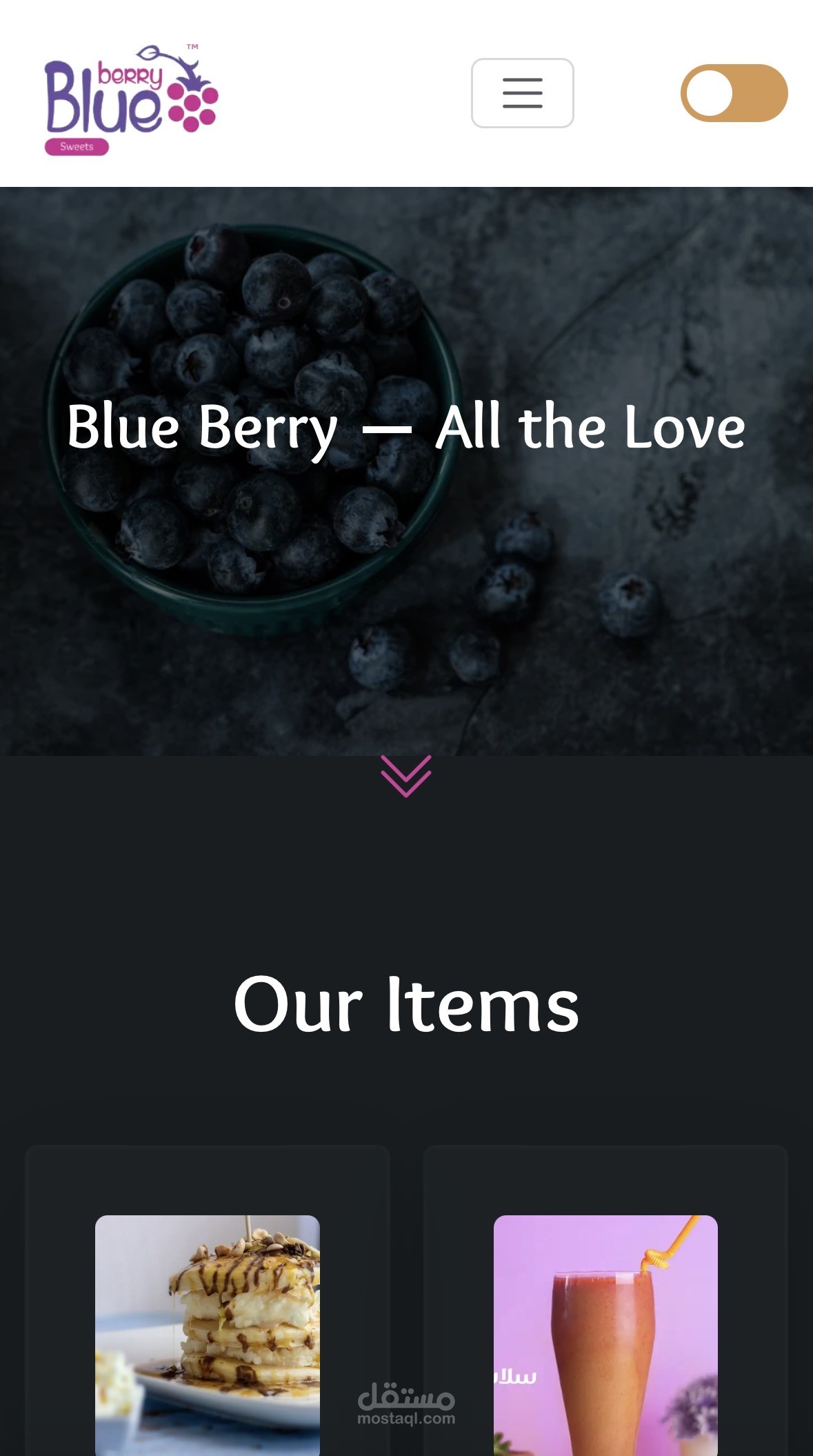 Blueberry Menu