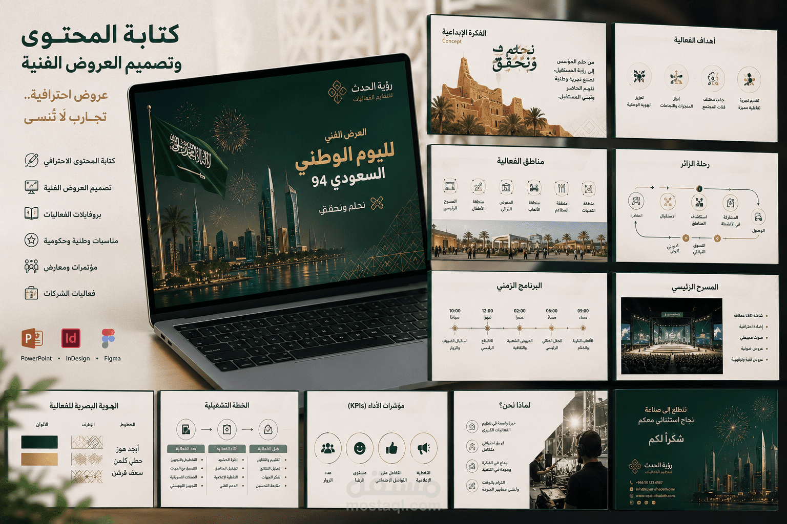كتابه محتوي وتصميم العروض الفنيه