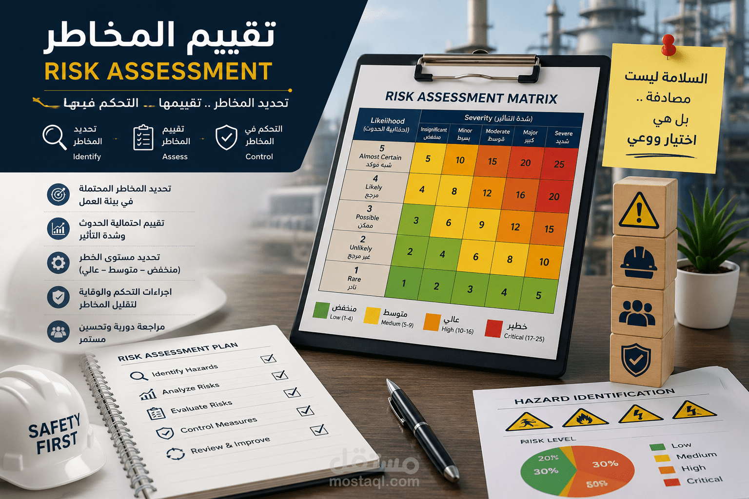 Risk Assessment for Workplace Activities | تقييم المخاطر المهنية