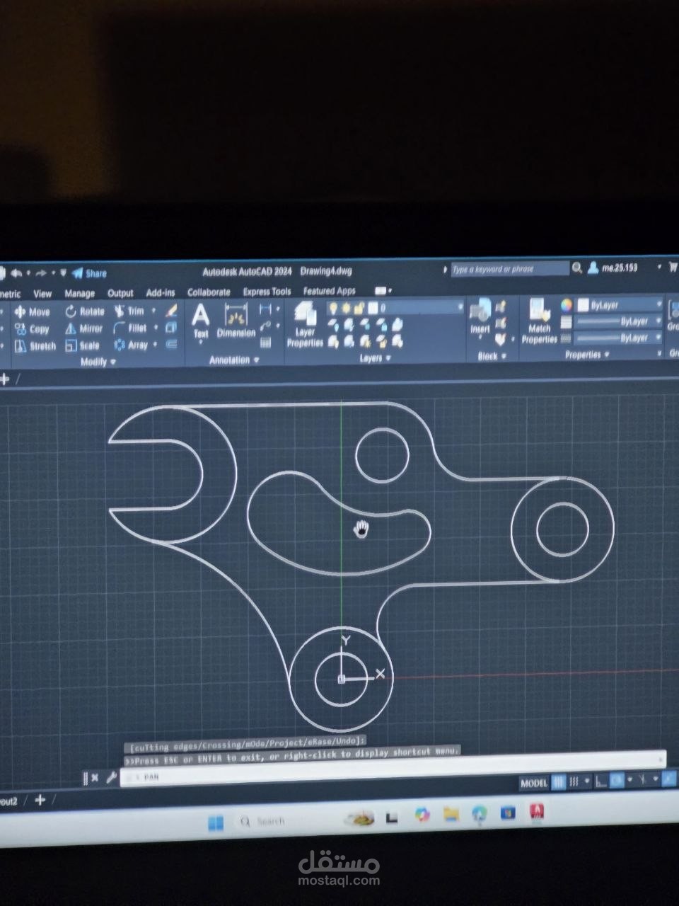 مشروع اخر من عملي على AutoCAD