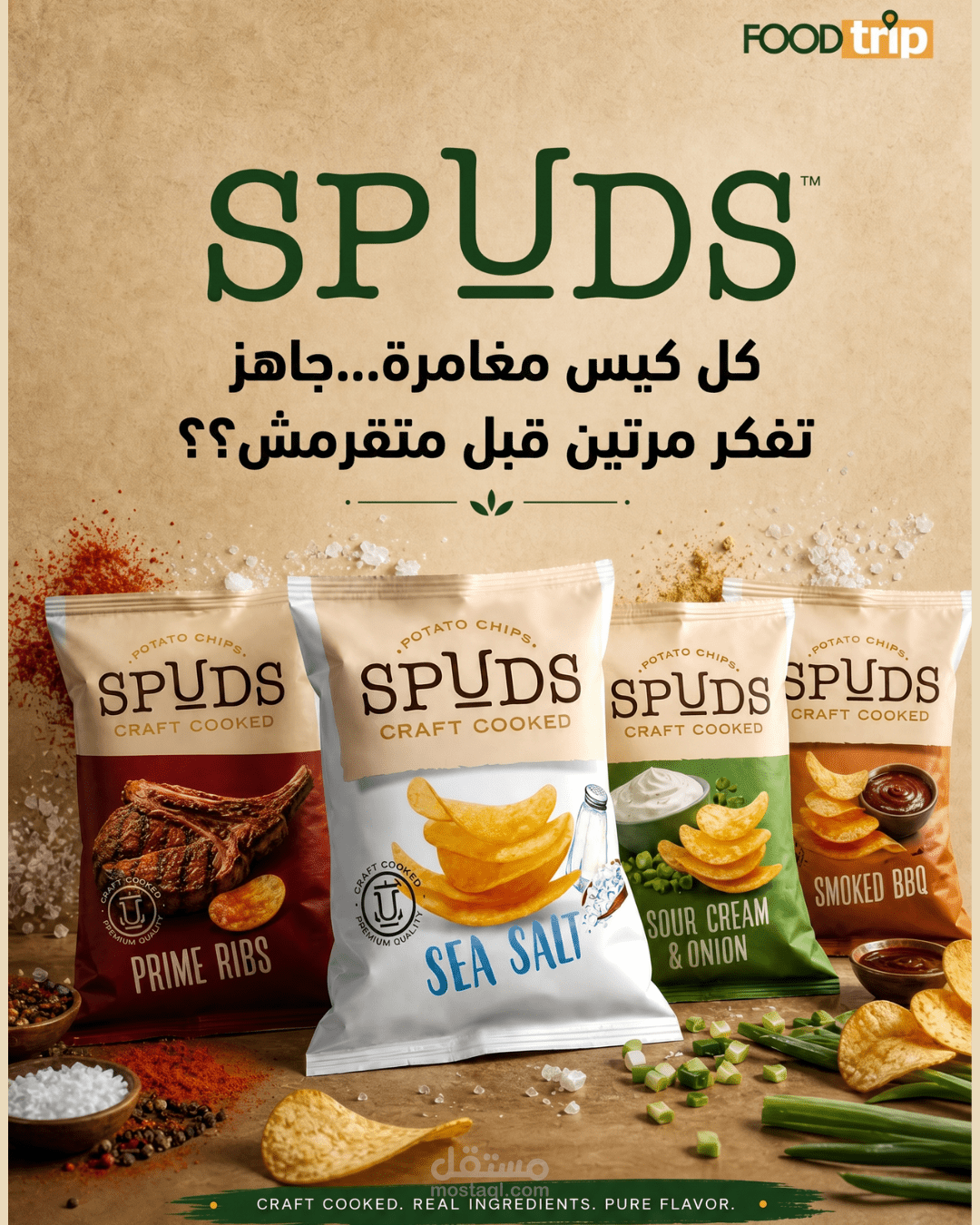 استراتيجية تسويقية متكاملة وتحليل شامل للسوق - لعلامة Spuds التجارية