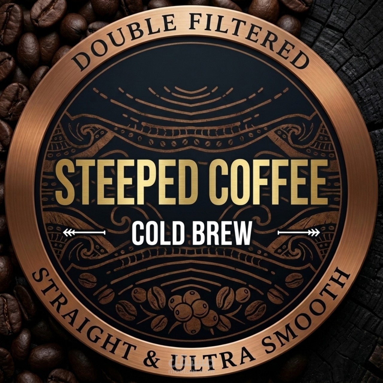 تصميم الهوية البصرية الكاملة والشعار لبراند "Steeped Coffee" للقهوة الباردة