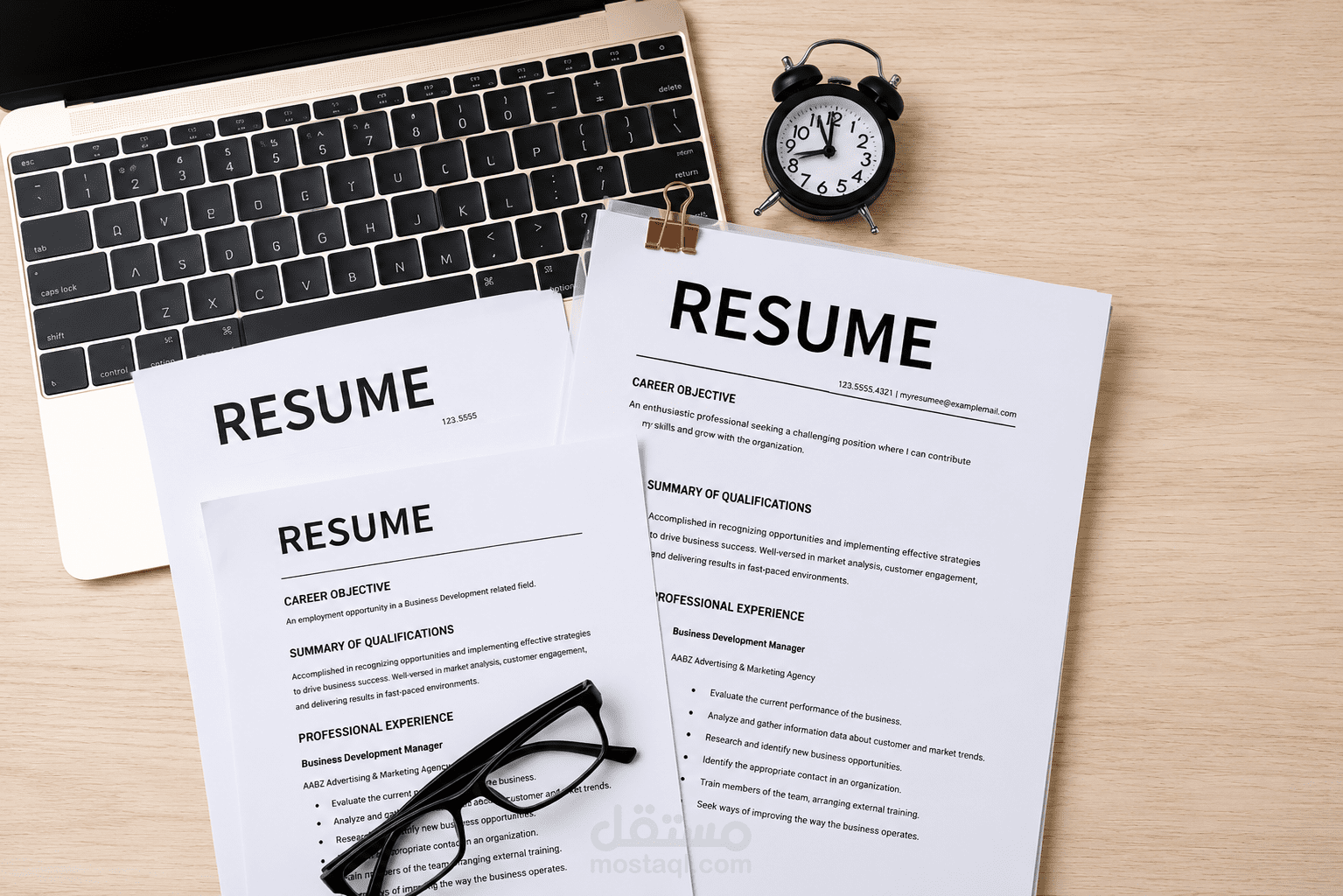 كتابة وتنسيق CV احترافي باللغة العربية أو الإنجليزية