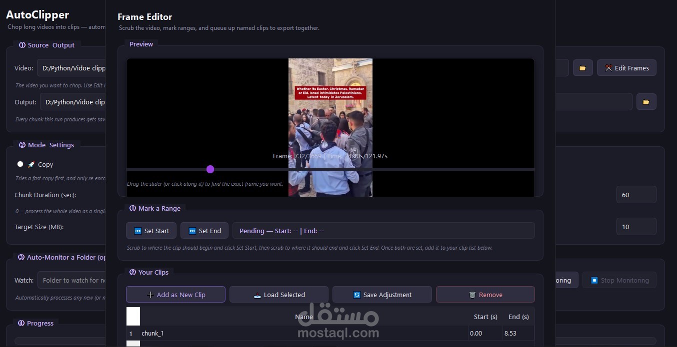 AutoClipper - Video Clipping App