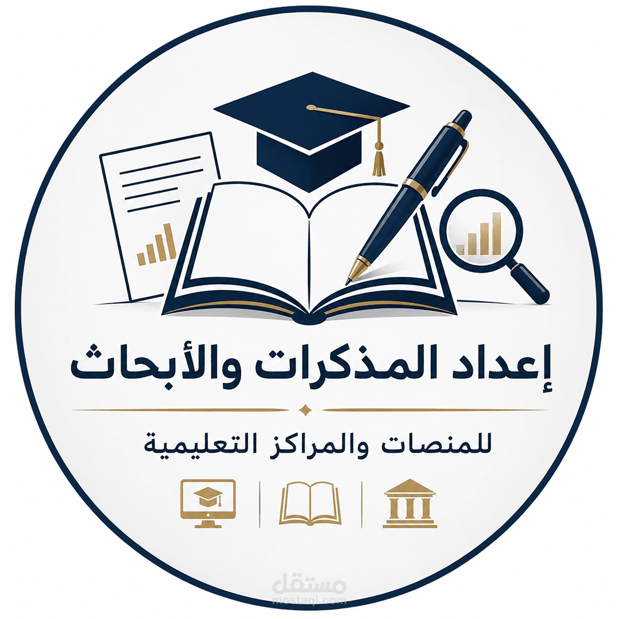 إعداد المذكرات والأبحاث للمنصات والمراكز التعليمية