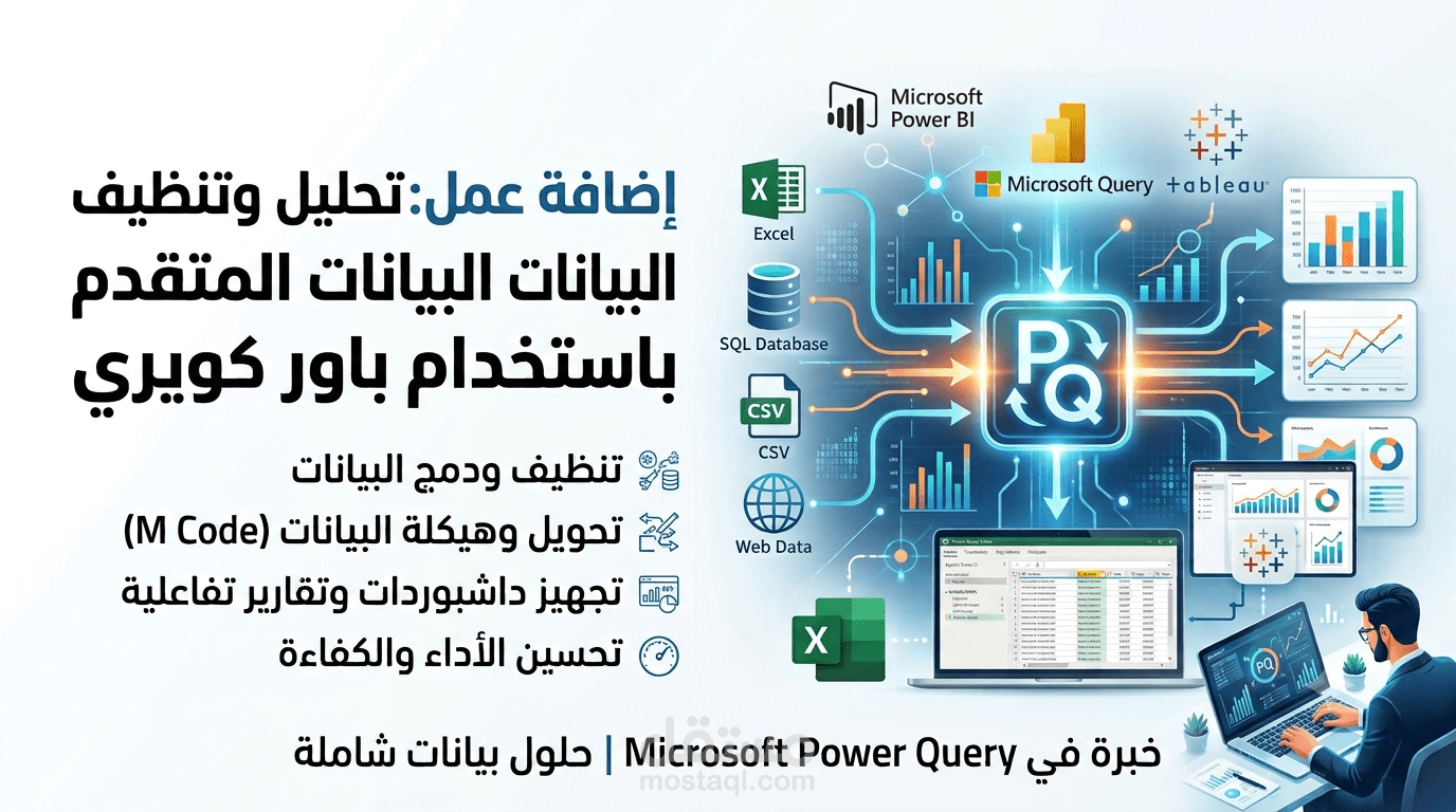 تحليل البيانان بإستخدام Power Query