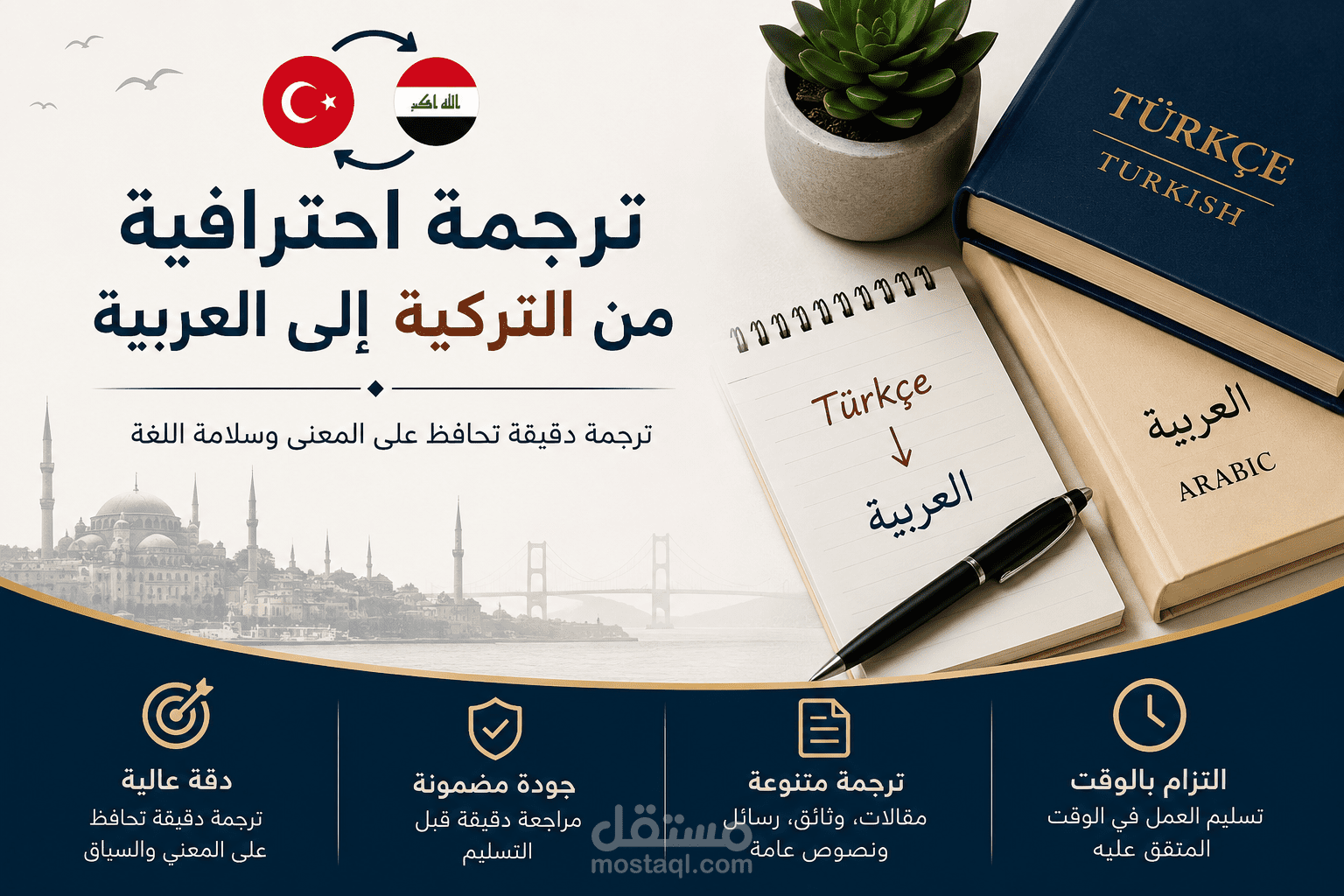ترجمة احترافية من التركية إلى العربية