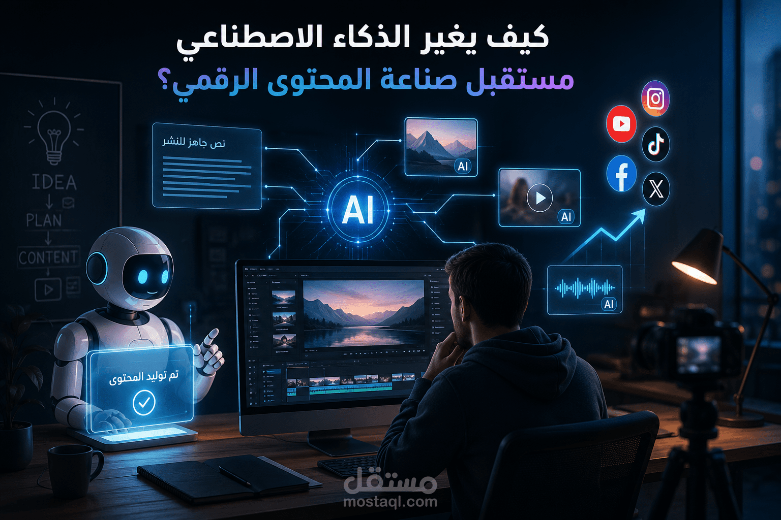 كيف يغير الذكاء الاصطناعي مستقبل صناعة المحتوى الرقمي؟