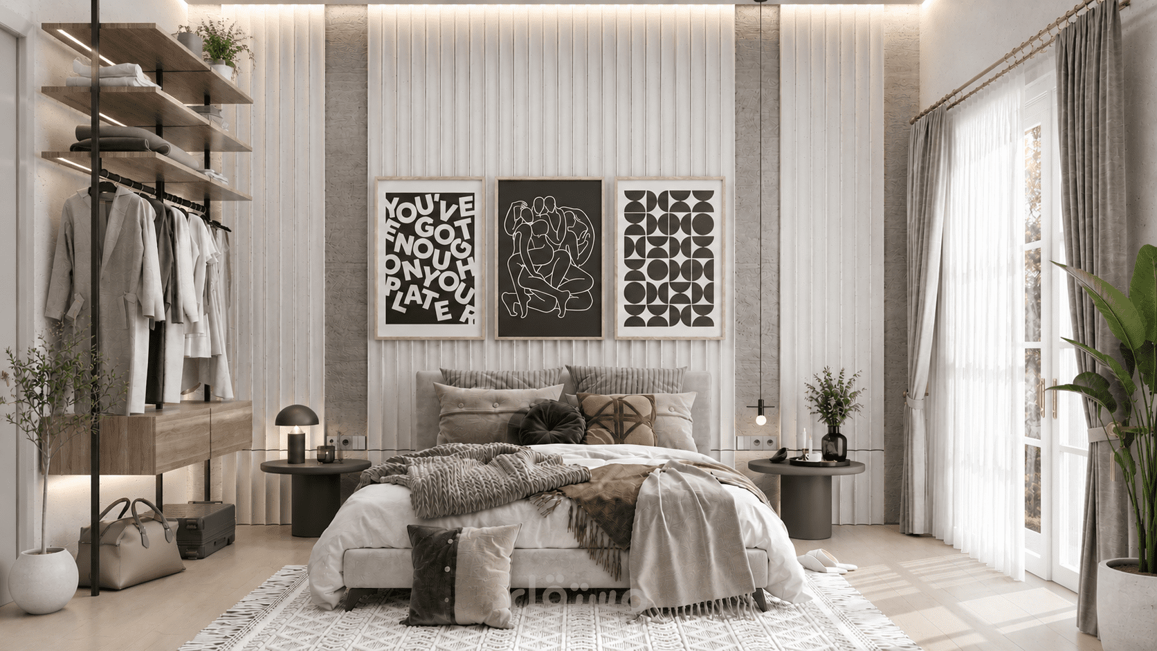Warm Modern Bedroom Design