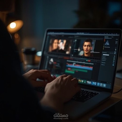تعديل فيديو قصير (Shorts / Reels) يعتمد على التعليق الصوتي واللقطات الأرشيفية