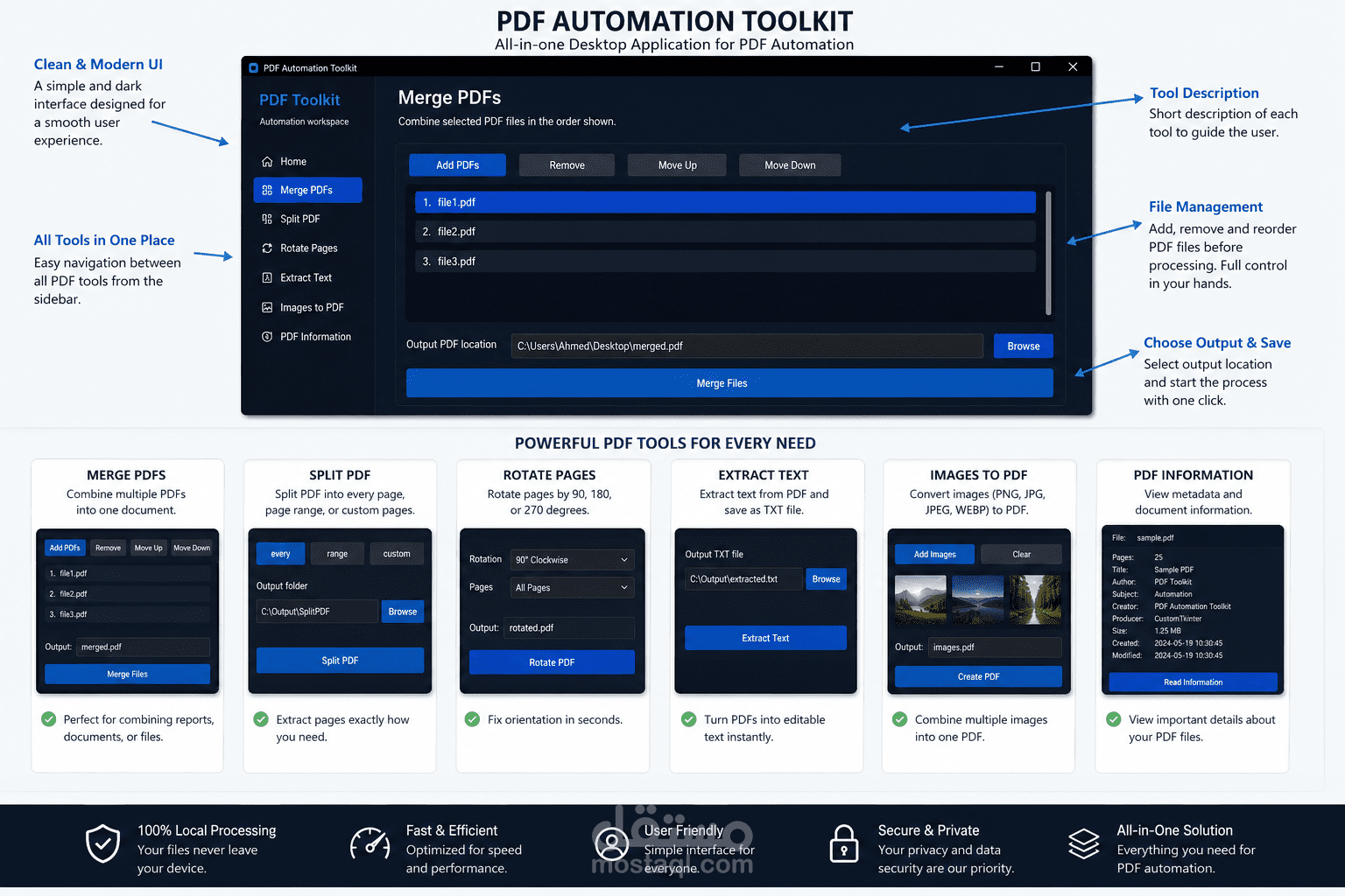 PDF Automation Toolkit | Python Desktop Application