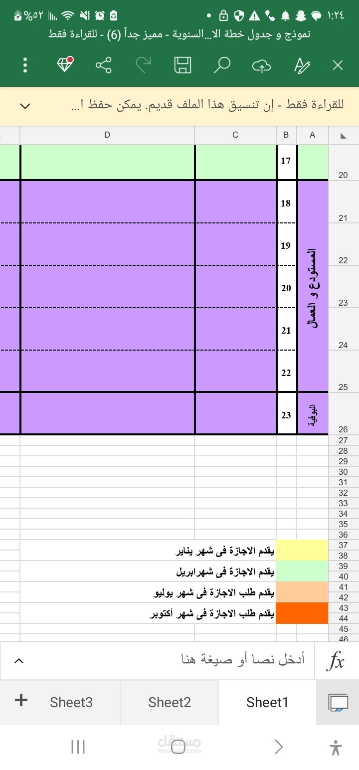 تصميم نظام إداري لتخطيط وجدولة الإجازات السنوية عبر Excel •
