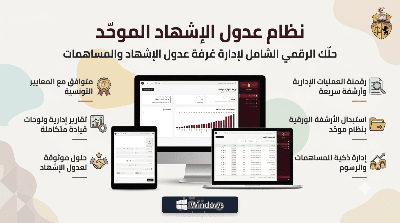 نظام إدارة رقمي لغرفة الموثقين– تطبيق سطح مكتب متكامل بـ Flutter و Firebase