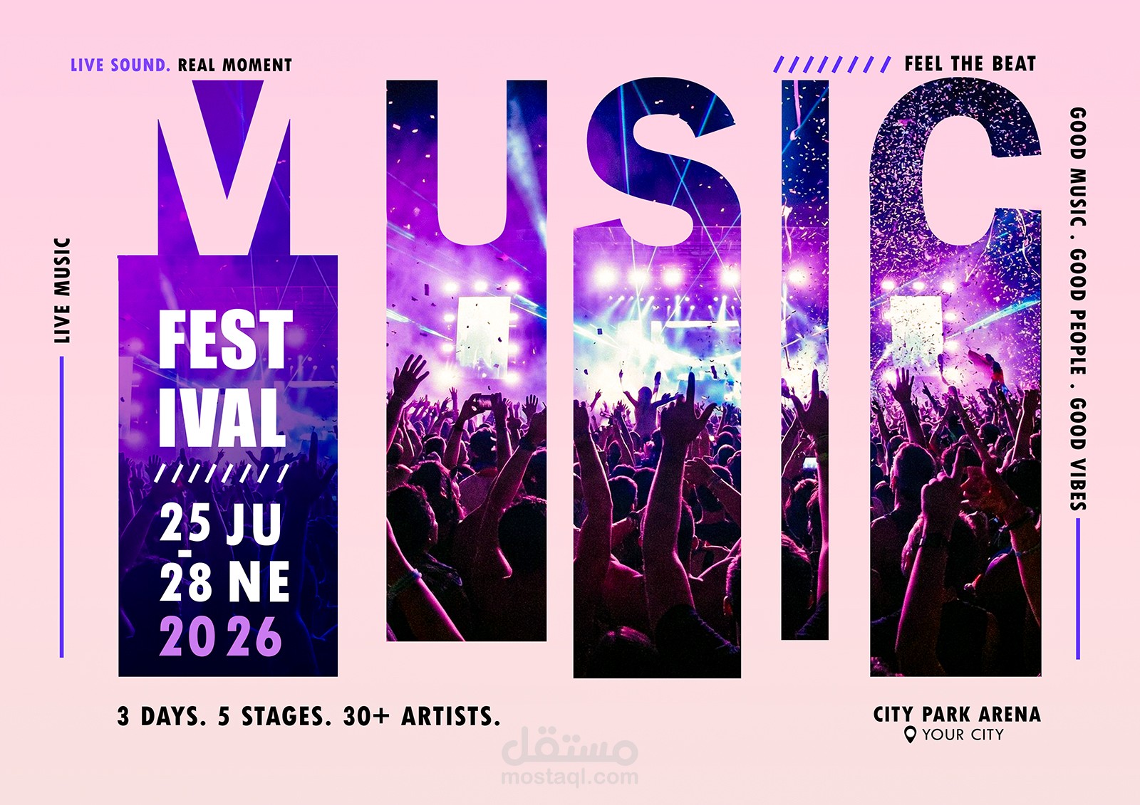 بوستر مهرجان الموسيقى — MUSIC FESTIVAL