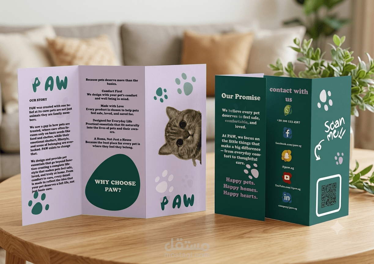تصميم بروشور ثلاثي الطيات (Trifold Brochure)